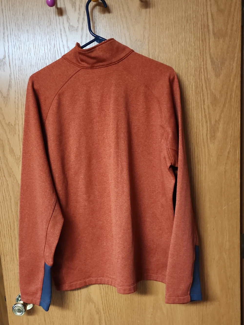 The North Face Orange Heather Quarter-Zip Pullover mens XL number 3454